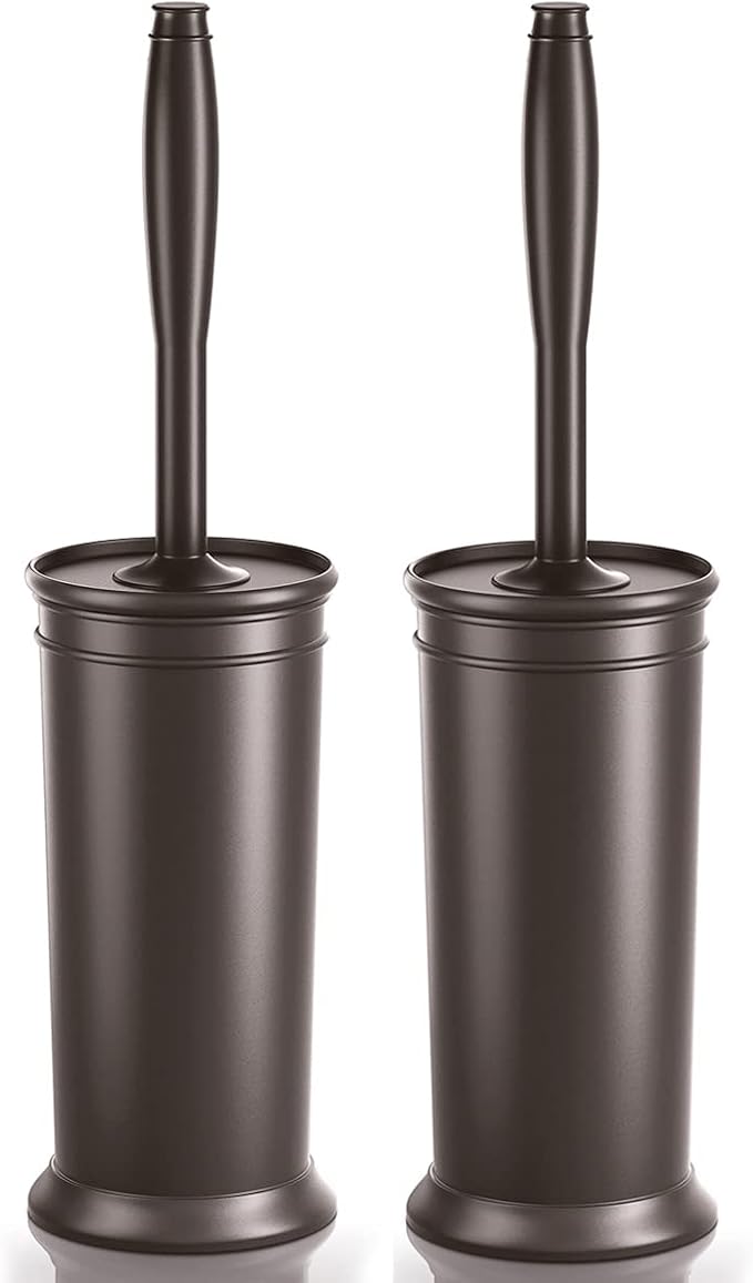 Toilet Brush and Holder 2 Pack, Toilet Bowl Brush by UPTRONIC