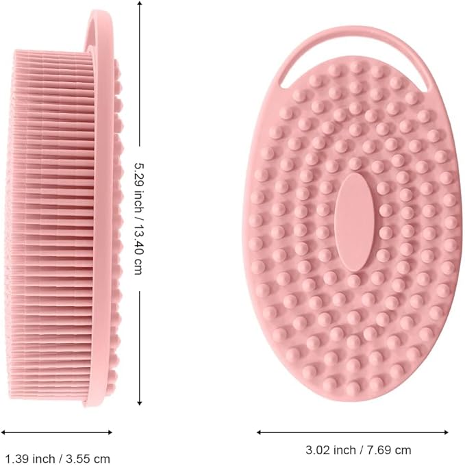 Soft Silicone Body Scrubber 2 PCS Silicone Body Shower, Silicone Loofah 2 in 1 - Image 2