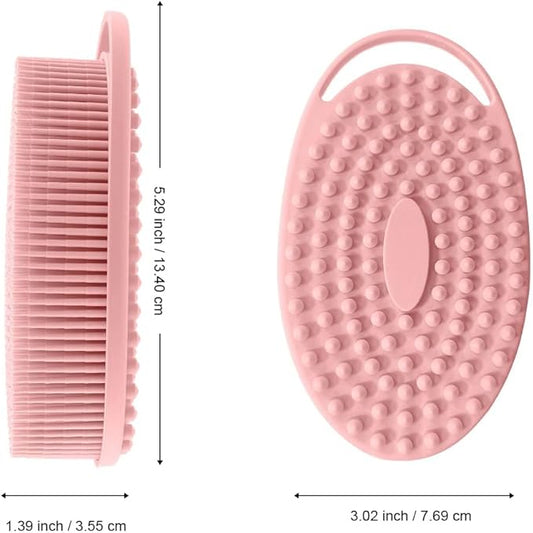 Soft Silicone Body Scrubber 2 PCS Silicone Body Shower, Silicone Loofah 2 in 1 - Image 2