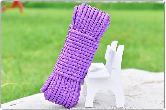2 Pcs Diamond Braided Rope Clothes Hanging String Indoor Utility Clotheslines - Image 2