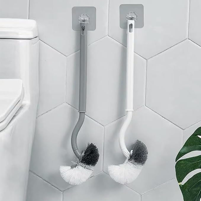 2Pcs Curved Toilet Bowl Brush Without Holder - Image 6