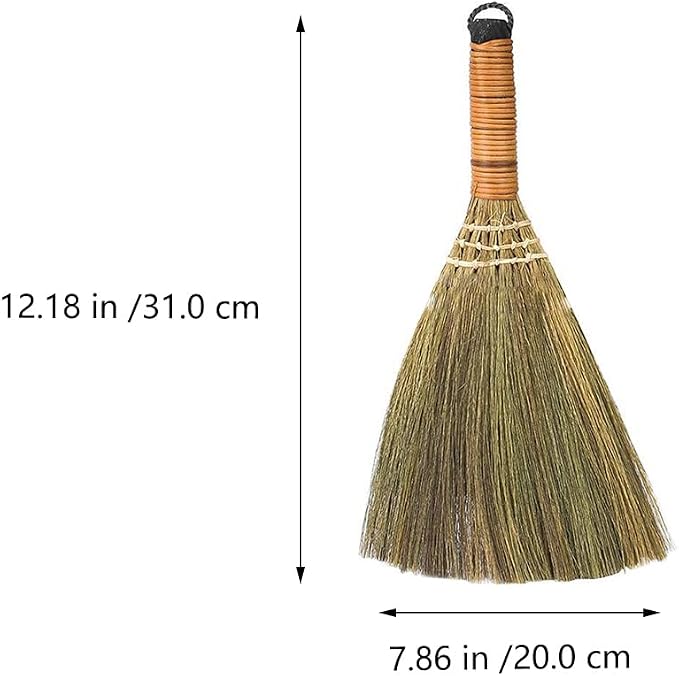 Veemoon 4 Pcs 12 Inch Whisk Broom, Handheld Cleaning Broom Straw Corn Whisk - Image 2