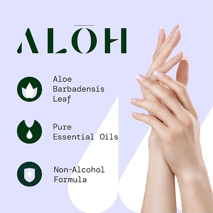 ALŌH Skin - Softening Sanitizing Hand Wipes - Peppermint Eucalyptus + Aloe) - Image 3