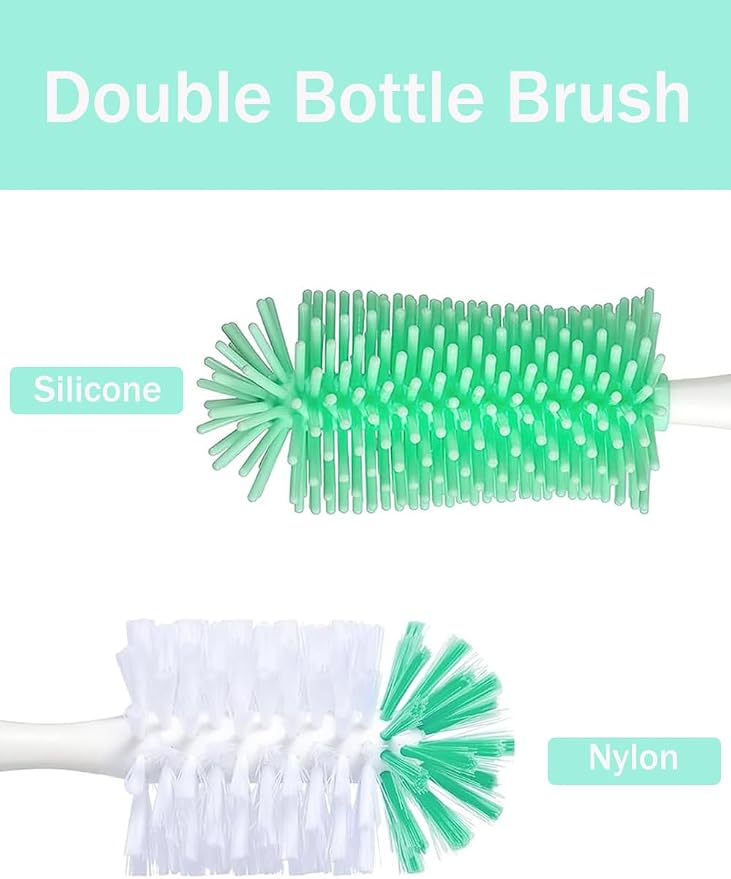 Baby Bottle Brush, 5 in 1 Bottle Cleaner Brush Set - Image 3