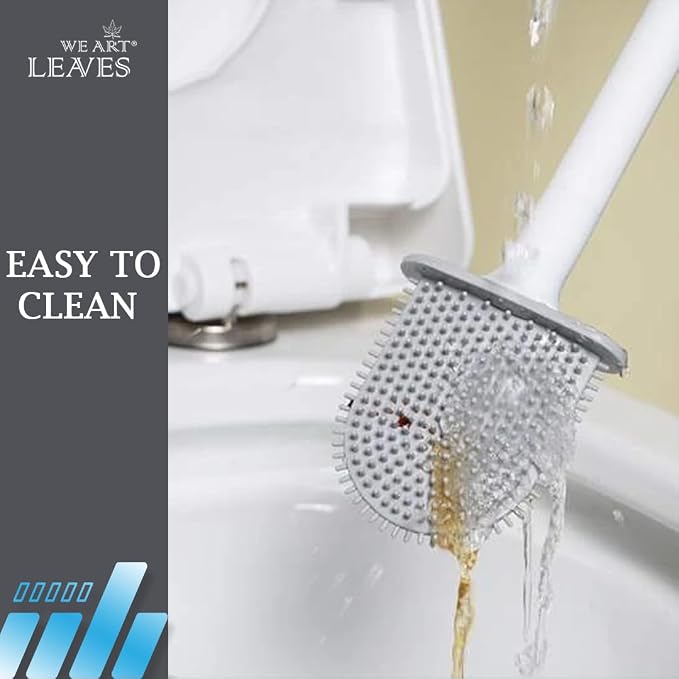 Toilet Brush Silicone and Holder Set – Pack of 1 Wall Mounted Toilet Brush - Image 7