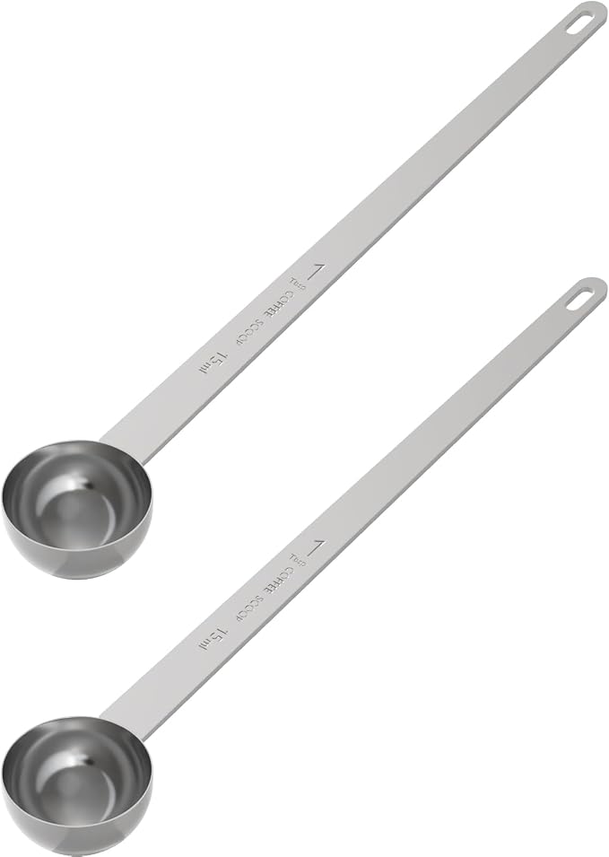 2PCS 1 Tablespoon Coffee Scoop, One tbsp Stainless Steel Scooper by LEIFENY