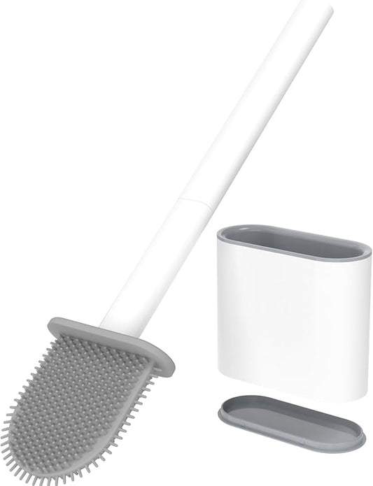 RV Toilet Bowl Brush by, Silicone Bristles, Wall-Mounted, Anti-Roll & Anti-Drip by Dealsgogo