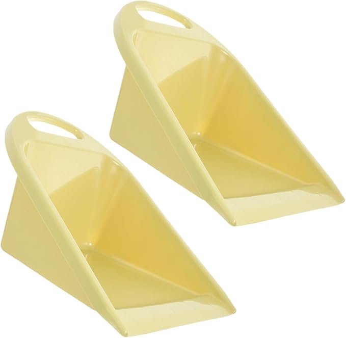 Toyvian Handheld Dustpan Set 2pcs Compact Citrus Yellow Desktop Trash Cleaning by Toyvian