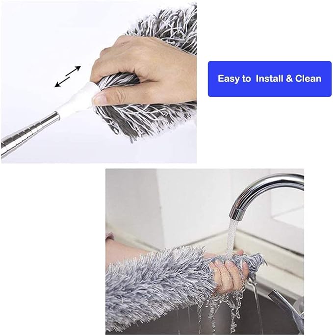 Lomida Microfiber Duster with Extension Pole, Extra Long 100 inches, with - Image 4