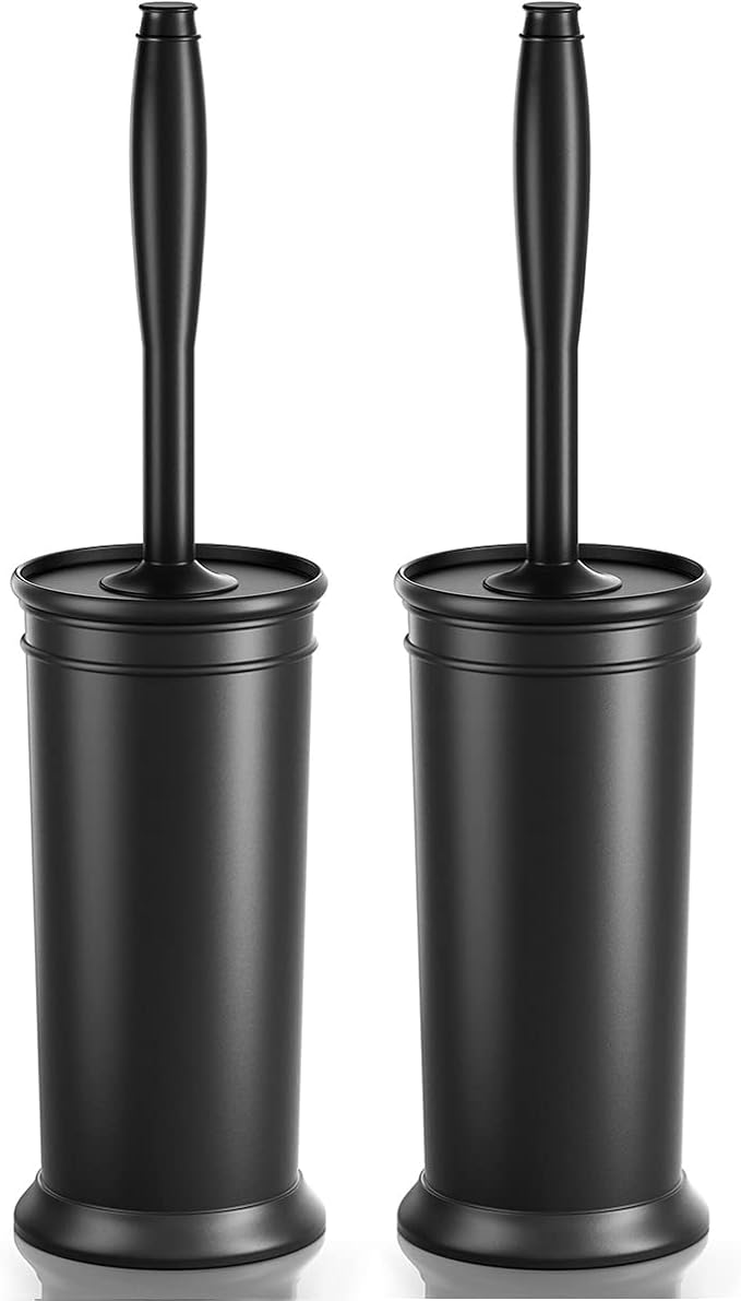 Toilet Brush and Holder 2 Pack, Toilet Bowl Brush by UPTRONIC