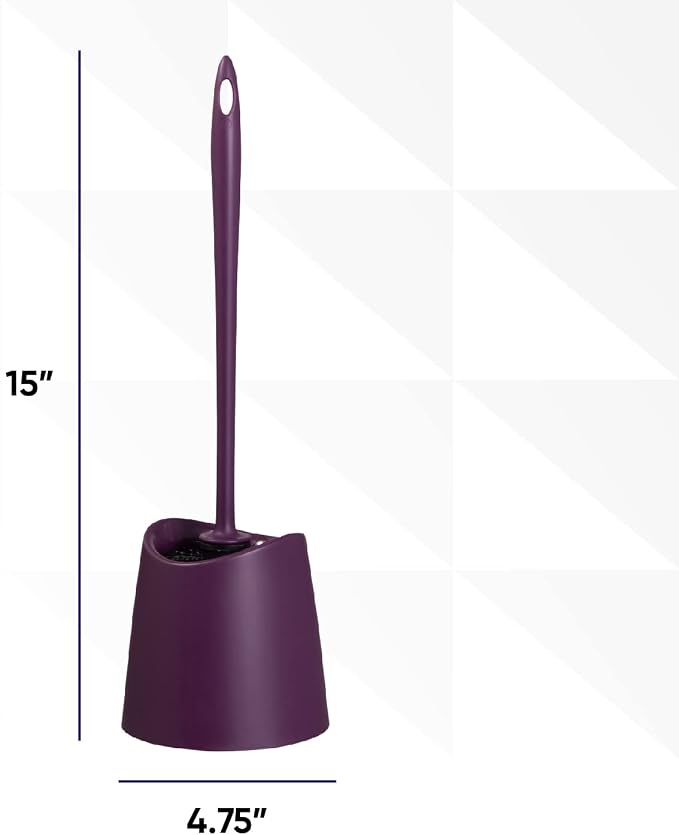 Toilet Brush Cleaner and Holder Purple 3 Pack Toilet Bowl Cleaner Brush - Image 2