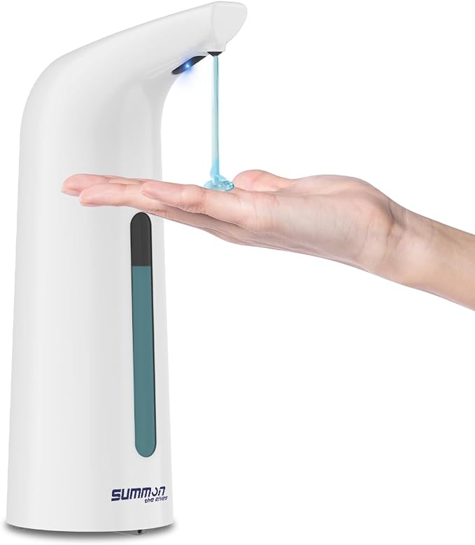 Automatic Liquid Soap Dispenser Touchless, 400ML Modern White Dish Soap by summontheelves