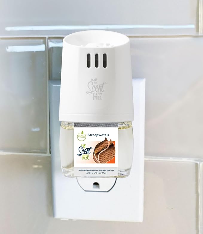 Scent Fill Stroopwafels Plug in Air Freshener, 4 Scented Oil Refills - Image 2