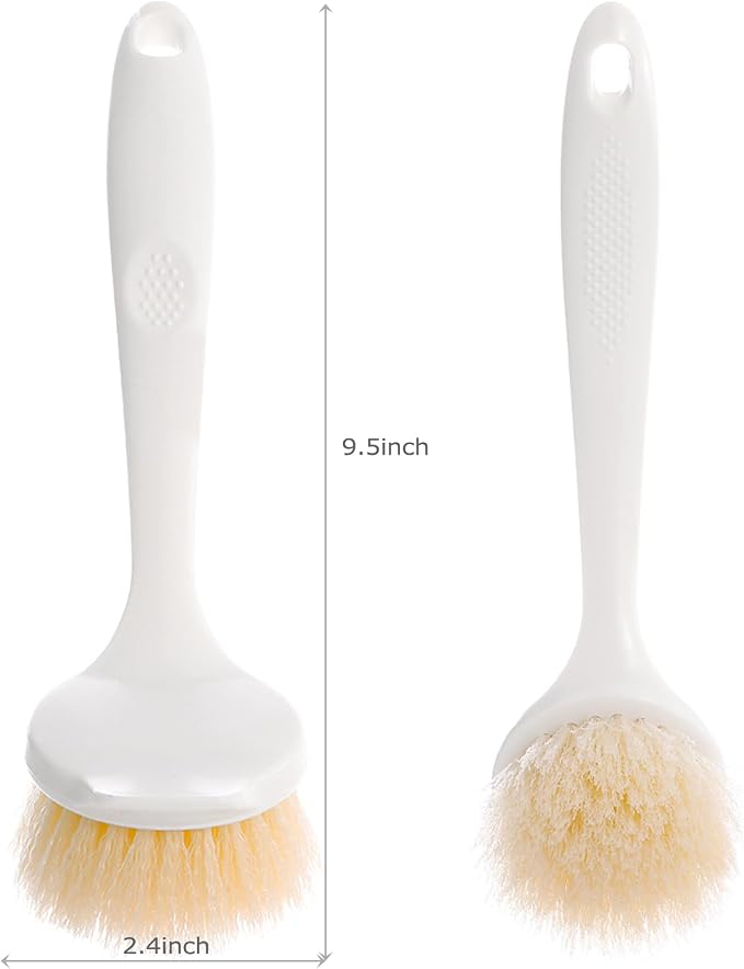 Facjoleco Dish Brush with Handle, Pot Brush, 2 Pack Kitchen Scrub Brushes - Image 7