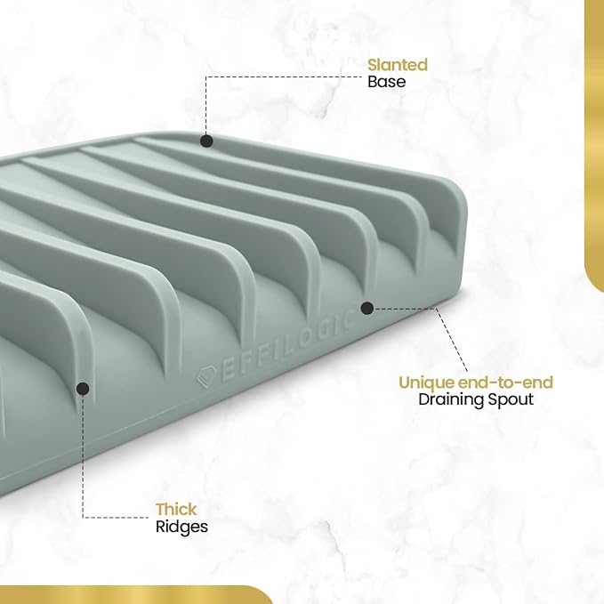 Effilogic Silicone Sponge Holder – Self-Draining Kitchen Sink Organizer - Image 6
