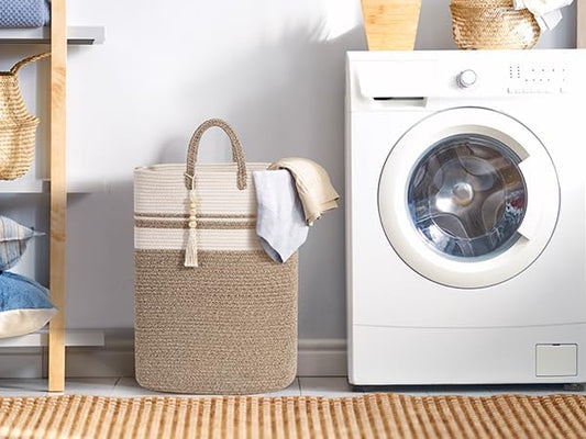 Woven Laundry Basket for Clothes, 50 L Large Rectangle Laundry Hampers - Image 2