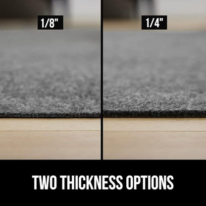 GORILLA GRIP Felt and Natural Rubber Stay in Place Slip Resistant Rug Pad, 1/4in Thick, 2x4 FT Protective Padding Under Area Rugs, Cushioned Gripper Pads, Carpet Runners, Hardwood Floors Protection