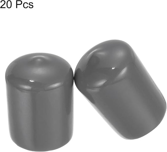 uxcell 20pcs Rubber End Caps 20mm ID Vinyl PVC Round Tube Bolt Cap Cover Screw - Image 2
