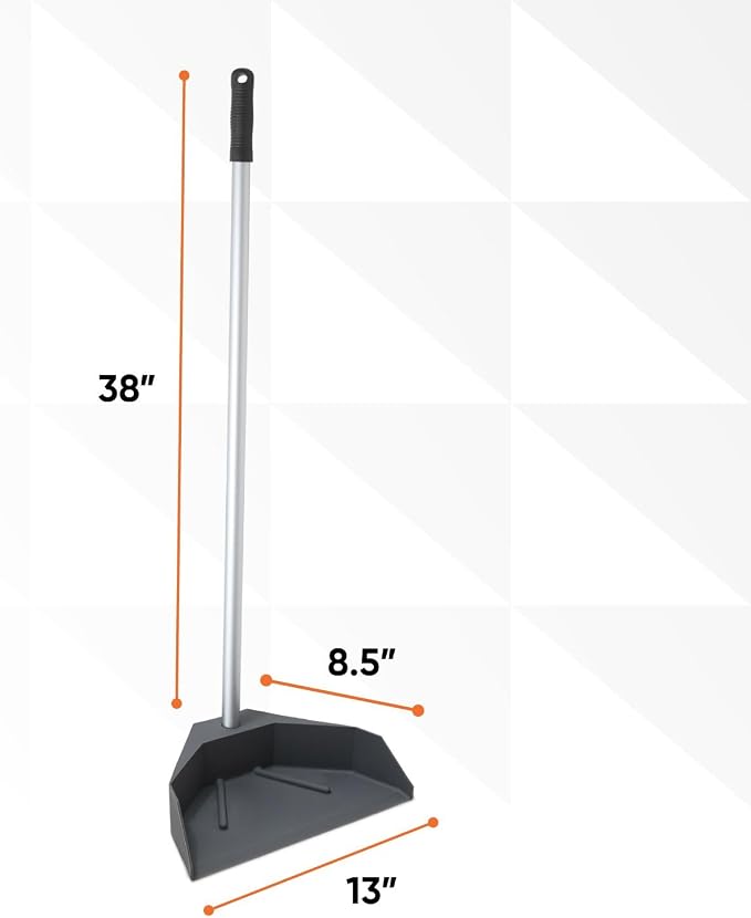Silicone Dust Pan with Handle Lobby Dustpan with Long Handle Stand Up Dustpan - Image 3