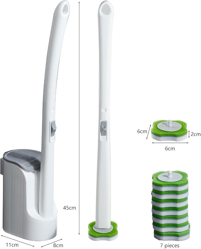 Disposable Toilet Brush, Toilet Bowl Brush and Holder Set - Image 6