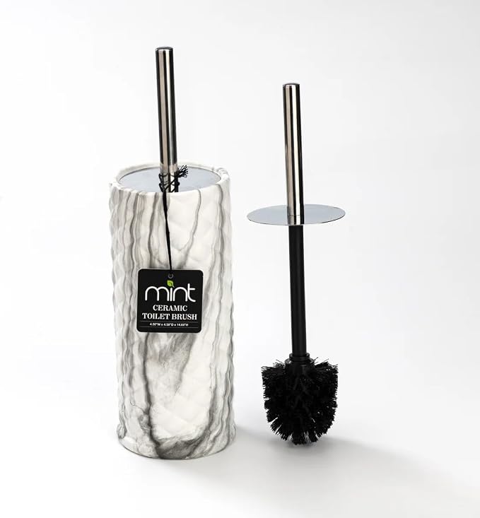 J&V TEXTILES Ceramic Toilet Brush, Toilet Bowl Brush by JVTextiles