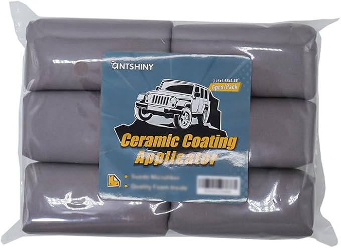 Microfiber Applicator Pad, Car Detailing Suede Sponge Applicator, Ceramic Spray - Image 7