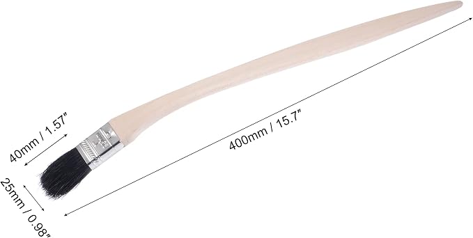 uxcell Bent Radiator Paint Brush 16" Length 1" Width Bristle - Image 2