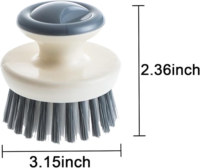 Dish Scrub Brush, Ergonomic Grip Palm Brush, Kitchen Scrub Brushes - Image 4