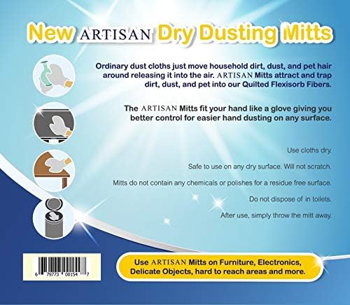Artisan DUSTING MITT Replaces Microfiber Dusting Cloths, Dust Wipes, Feather - Image 6