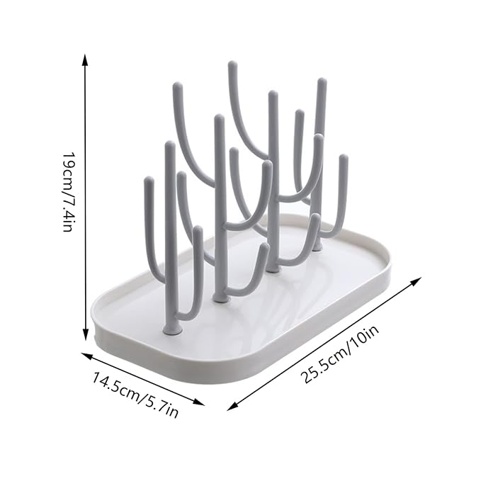 Baby Bottle Drying Rack with Tray, Creative Tree Branch Baby Bottle Dryer Holder - Image 2