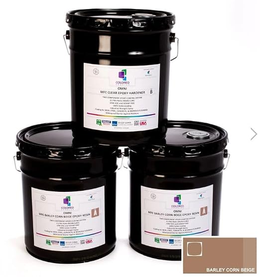 Colored Epoxies Barley Corn Beige Epoxy Resin Coating Made by ColoredEpoxies