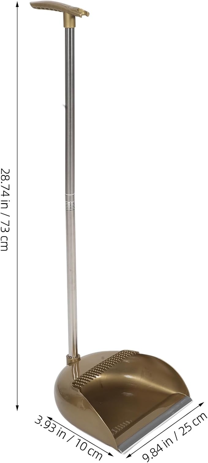 GANAZONO Broom Dustpan Scraper Set Long Handle Stand Up Broom Combo Dustpan - Image 5