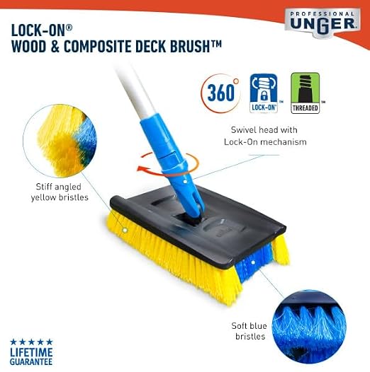 Unger Professional Lock-On Wood & Composite Deck Brush, Scrub - Image 6