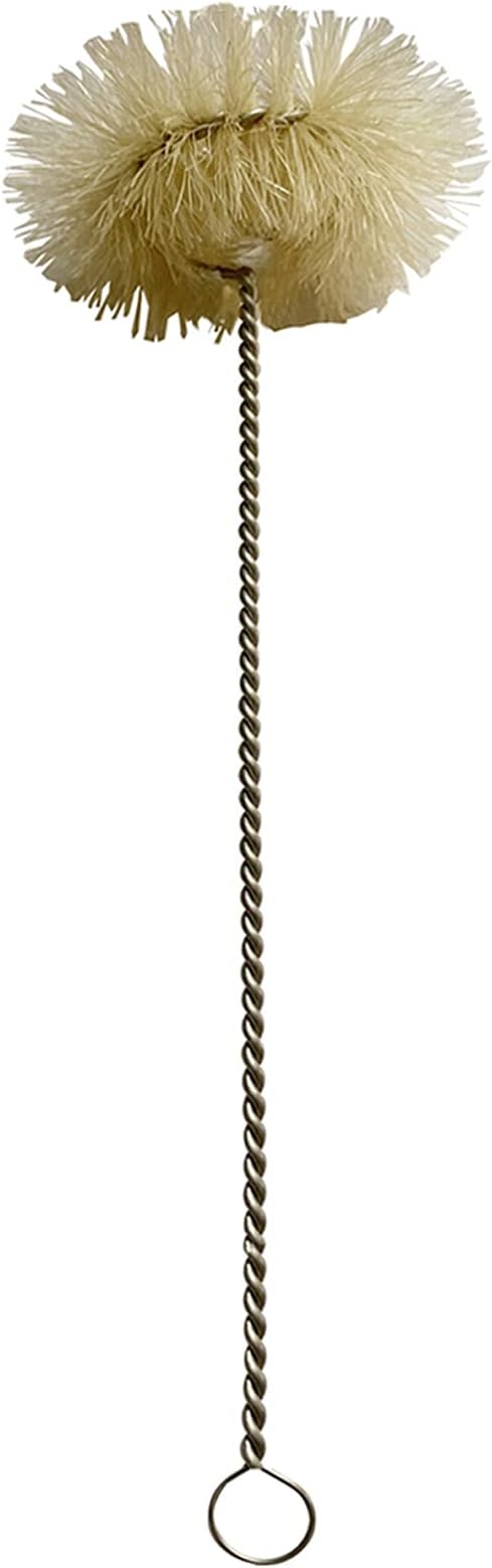 NewFerU Stainless Steel Soda Bottle Cleaning Brush in Natural Boar Bristle Wool by NewFerU