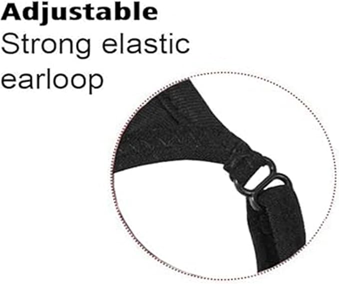Black Cloth Face Mask 3 Pack, Reusable and Breathable Face Covering - Image 4