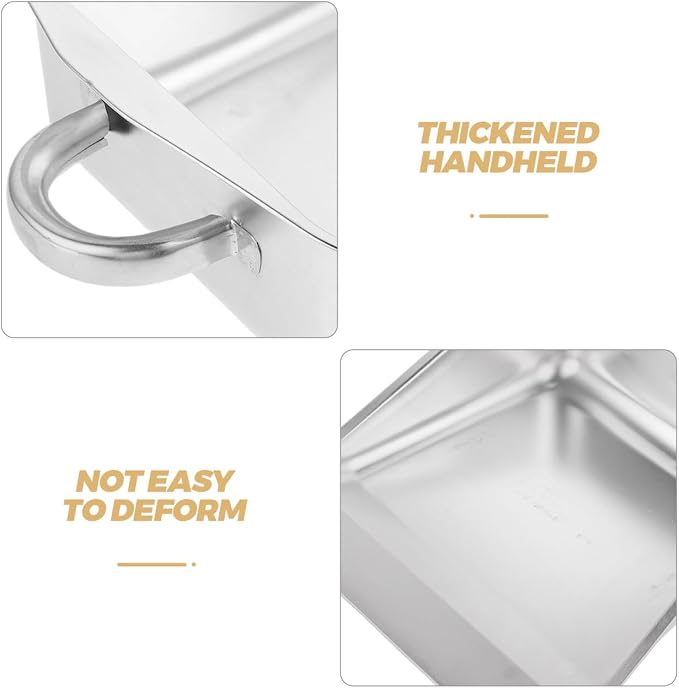Stainless Steel Handheld Dust Pan Heavy Duty Metal Dustpan Multi Functional - Image 5