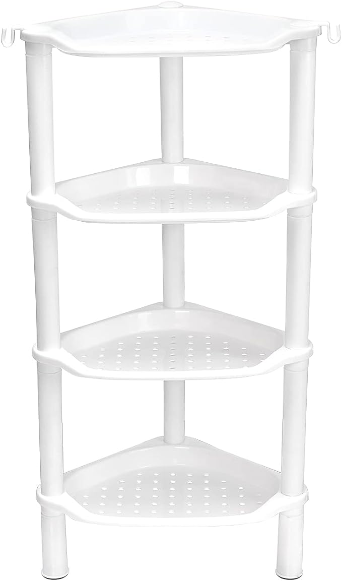 4 Tier Corner Shower Caddy, Plastic Shower Organizer - Image 5