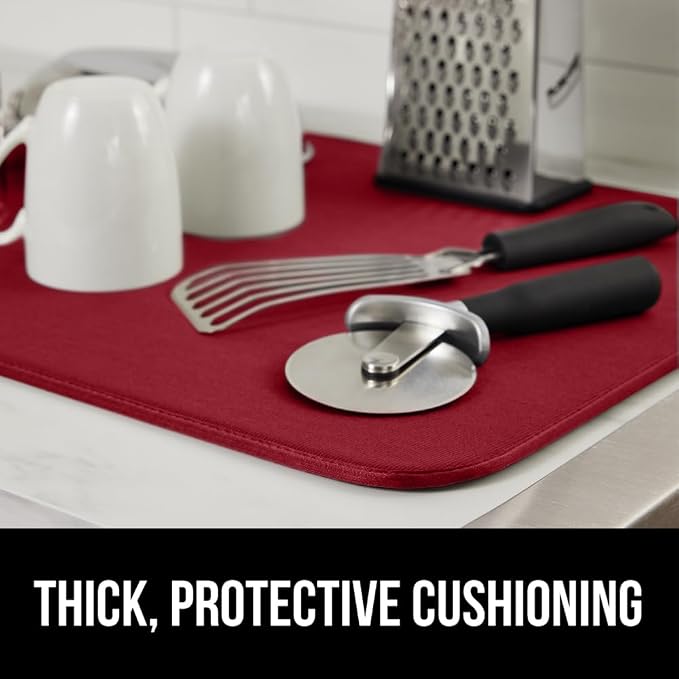 GORILLA GRIP Ultra Water Absorbent Microfiber Dish Drying Mat, Quick Dry Thick - Image 7