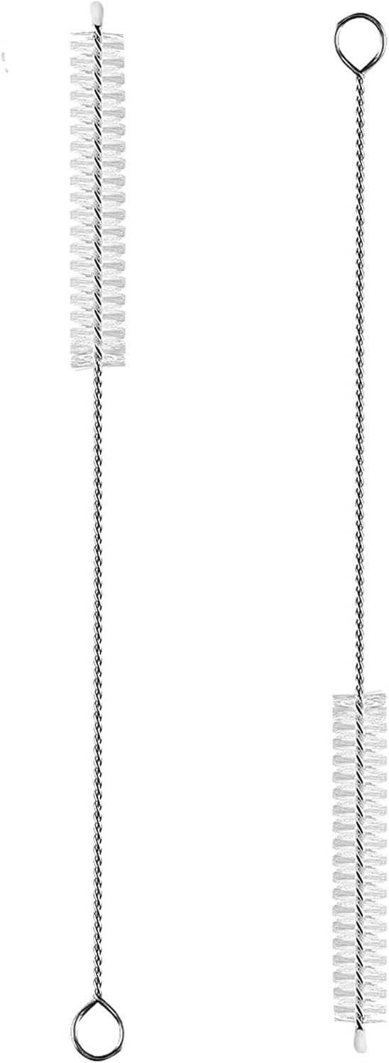 2 Pack Straw Cleaner Brush, Reusable Metal Handles Straw Cleaner Brush Extra by Unknown