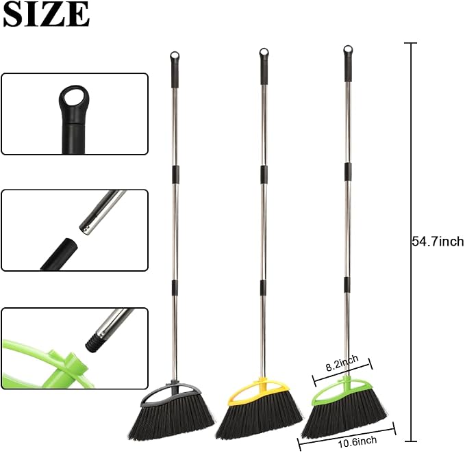 3 Pack Soft Bristle Angle Broom - Image 2