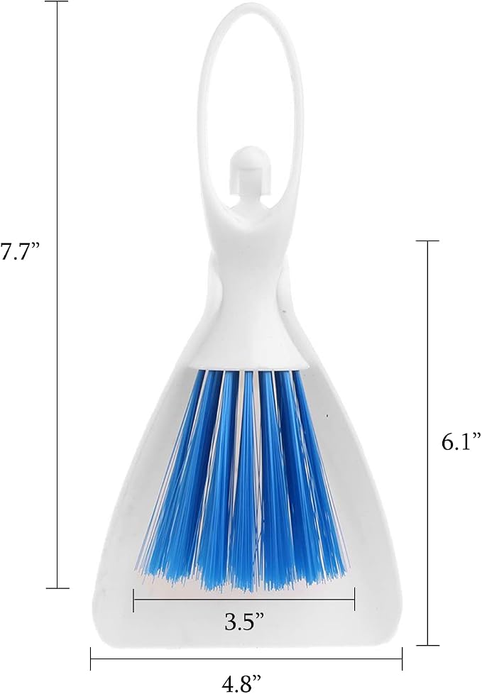 SEIS 3 Pack Hamster Dustpan and Broom Set Mini Guinea Pig White Dancer Design - Image 4