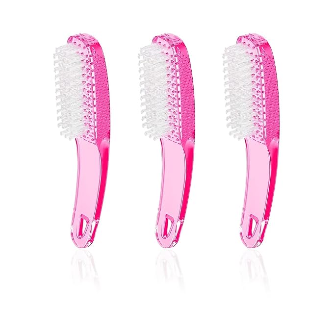 3Pcs Nail Cleaning Brushes, Thick Handle Hand Fingernail Clean Brush Manicure by KLDKUST