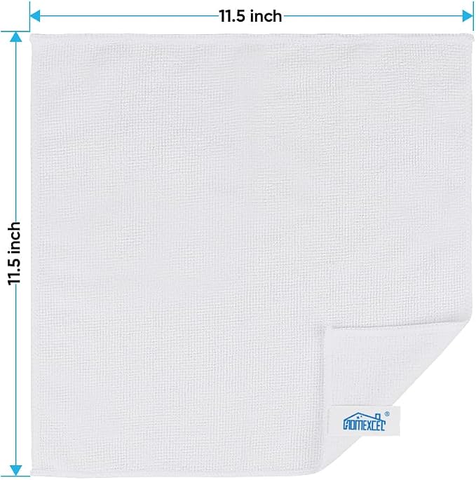 HOMEXCEL White Microfiber Cleaning Cloth, 24 Pack Cleaning Towels - Image 7