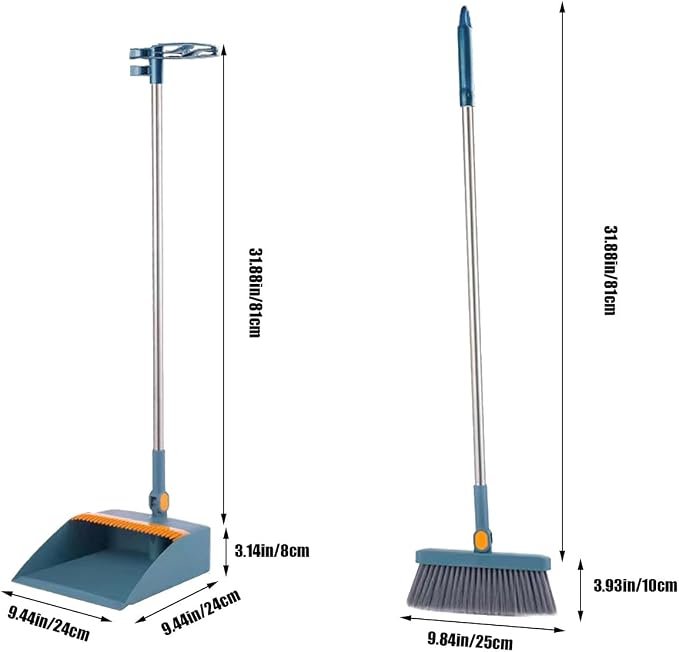 Broom with Dustpan Combo Set 180-degree Rotatable Brooms and Dustpan Set - Image 2