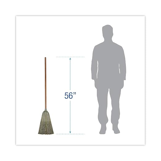 Boardwalk 932YCT Warehouse Broom Corn Fiber Bristles 42-Inch Wood Handle - Image 3
