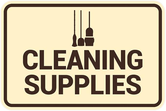 Signs ByLITA Classic Framed Cleaning Supplies Sign by SignsByLITA