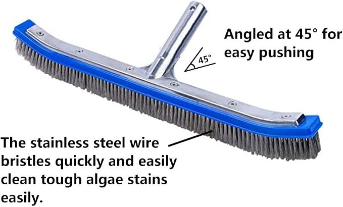 Swimming Pool Brush for Cleaning Pool Walls, Tiles & Floors, Heavy Duty 18" - Image 3