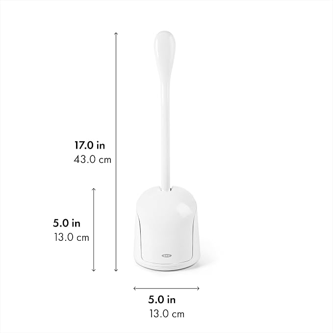 OXO Good Grips Compact Toilet Brush & Canister, Toilet Bowl Brush and Holder - Image 8