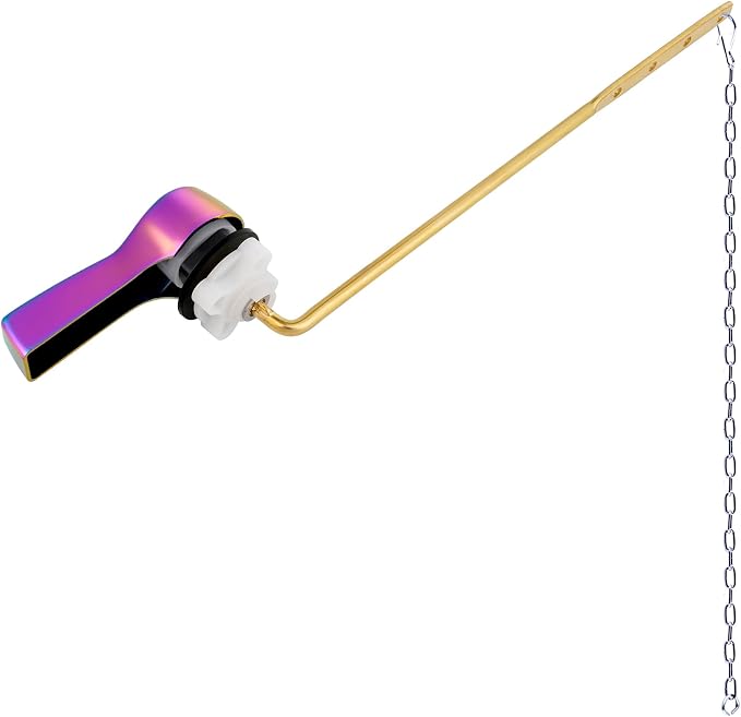 Hibbent Universal Metal Front Mount Toilet Handle Replacement Kit, Brass Toilet by Hibbent