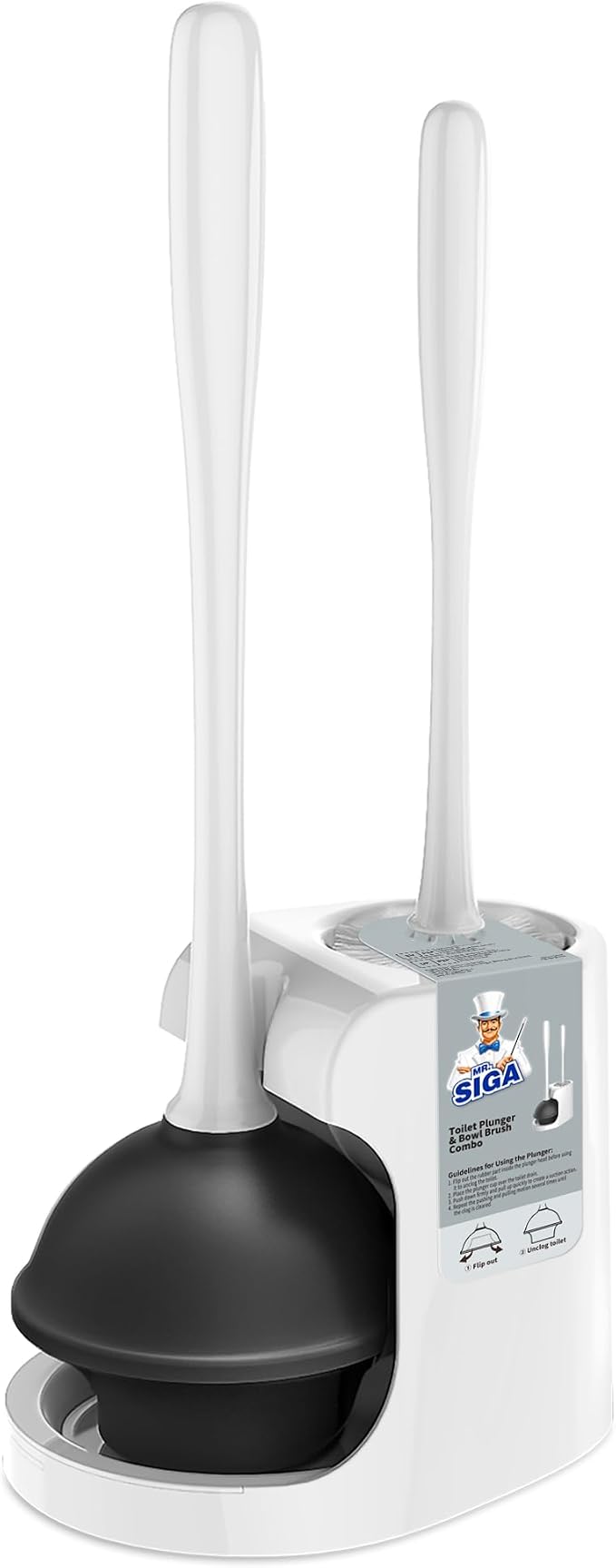 MR.SIGA Toilet Plunger and Bowl Brush Combo by MRSIGA